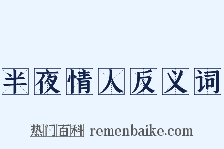 半夜情人反义词是什么意思的图片